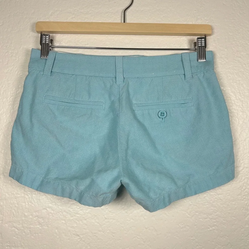 J.Crew Light Blue Chino Shorts Oxford Cotton Preppy Casual Size 0